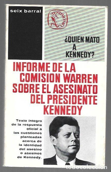 Livros em segunda m&atilde;o: INFORME DE LA COMISION WARREN SOBRE EL ASESINATO DEL PRESIDENTE KENNEDY - VARIOS
