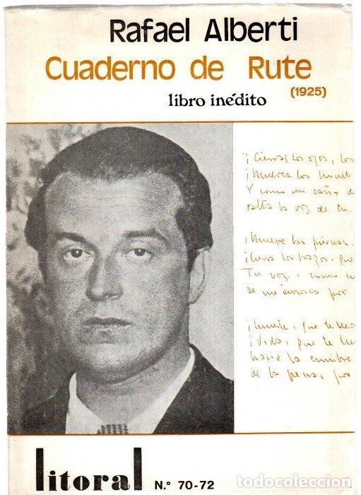 Libros: Litoral n&ordm; 70-72. Cuaderno de rute (1925). Libro in&eacute;dito - Alberti, Rafael