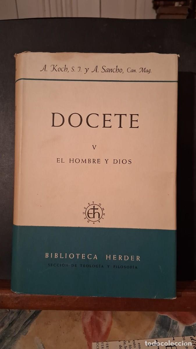 Livros em segunda m&atilde;o: Docete V El hombre y Dios Biblioteca Herder A. Koch y A. Sancho