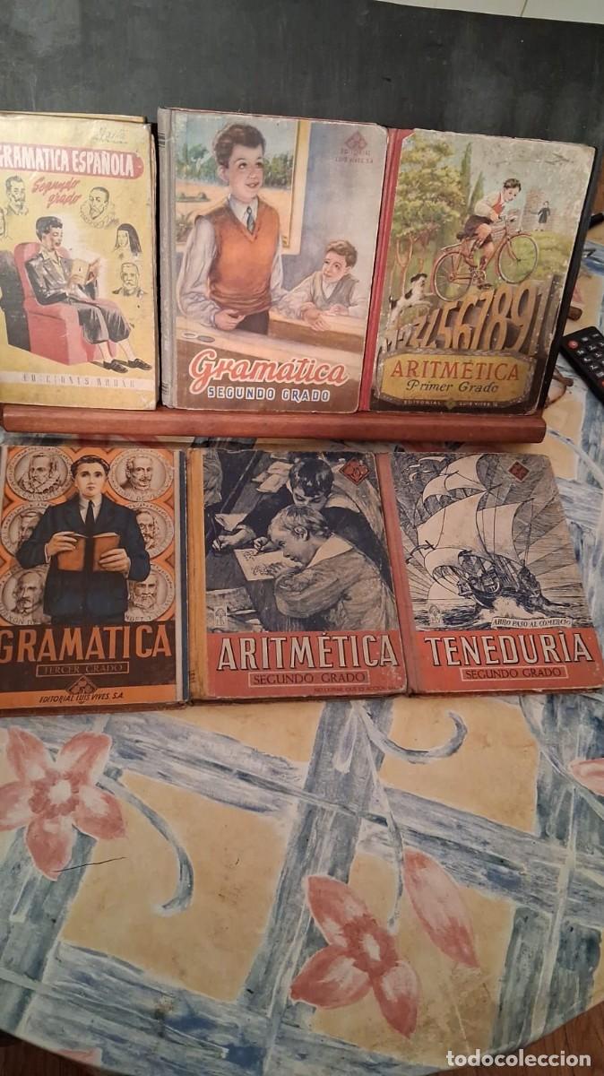 Libros: Lote 6 libros Escuela segundo grado Gramatica, Aritmetica y Tenedur&iacute;a a&ntilde;os 40-50
