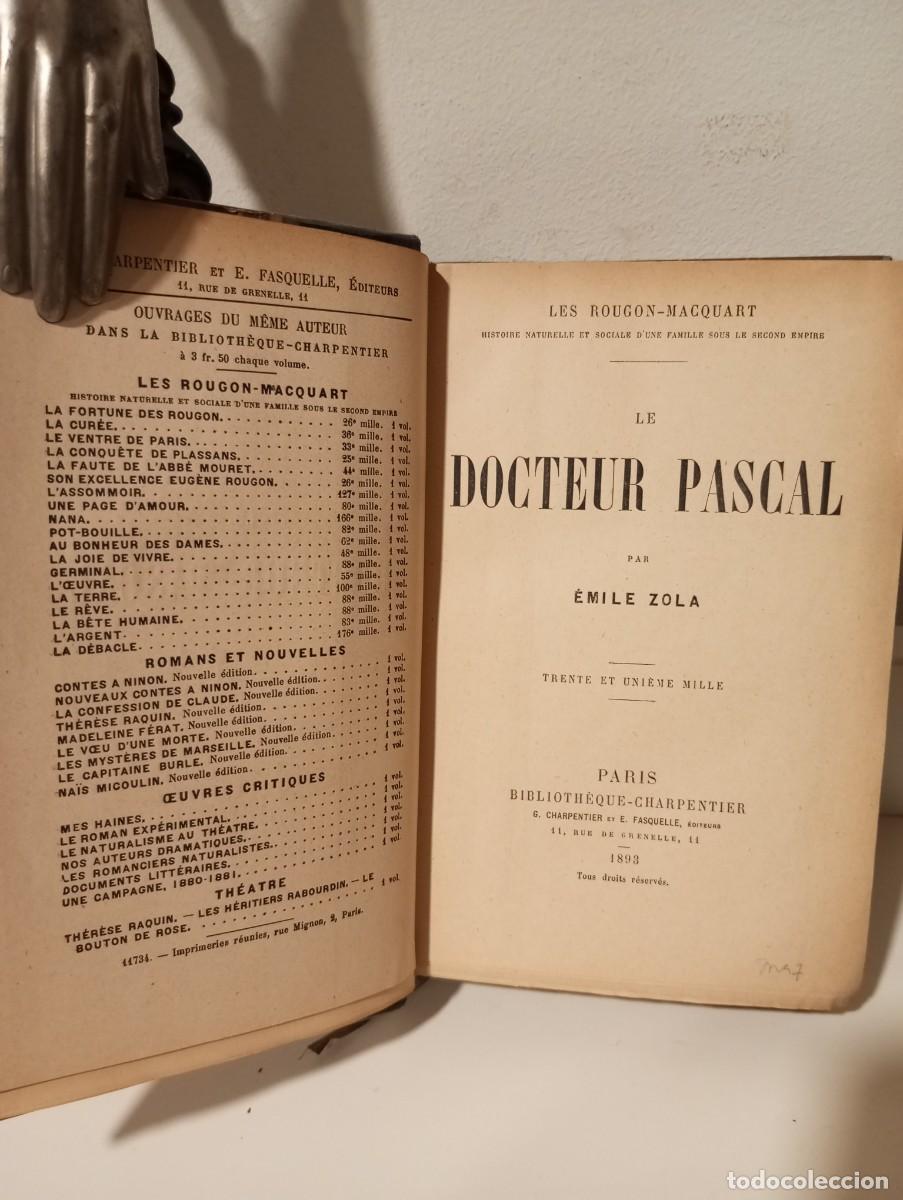 Libros: LE DOCTEUR PASCAL (Frances) - Zola, Emilio - Foto 3