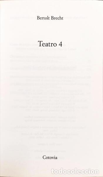 Libros: BRECHT. (Bertolt) - TEATRO 4. - Foto 2