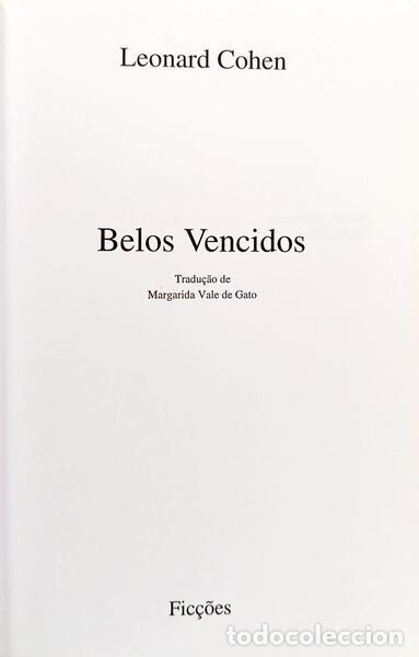 Libros: COHEN. (Leonard) - BELOS VENCIDOS. - Foto 2