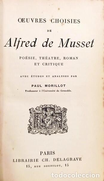B&uuml;cher: MORILLOT. (Paul) - ALFRED DE MUSSET: PO&Eacute;SIE, TH&Eacute;&Acirc;TRE, ROMAN ET CRITIQUE.