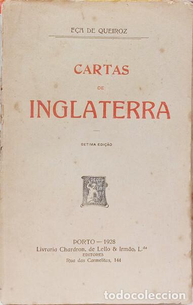 Libros: E&Ccedil;A DE QUEIROZ. (Jos&eacute; Maria de) - CARTAS DE INGLATERRA. [5.&ordf; EDI&Ccedil;&Atilde;O]