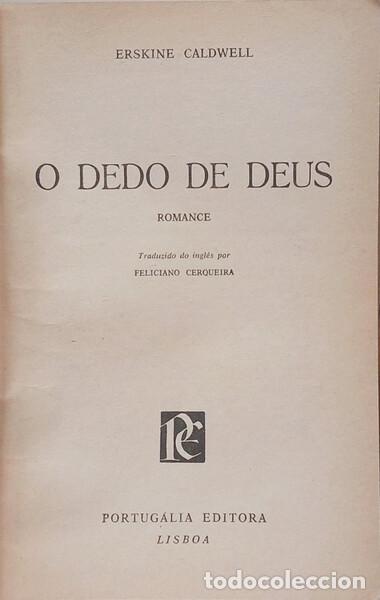 Libros: CALDWELL. (Erskine) - O DEDO DE DEUS. - Foto 2