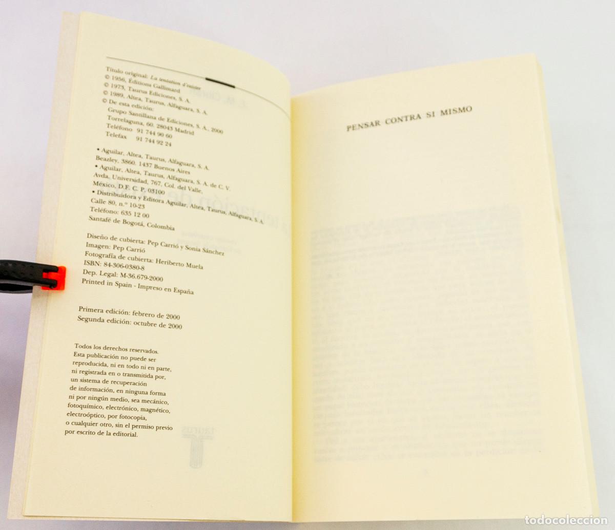 Libros: La tentacion de exixtir, E. M. Cioran - Foto 5