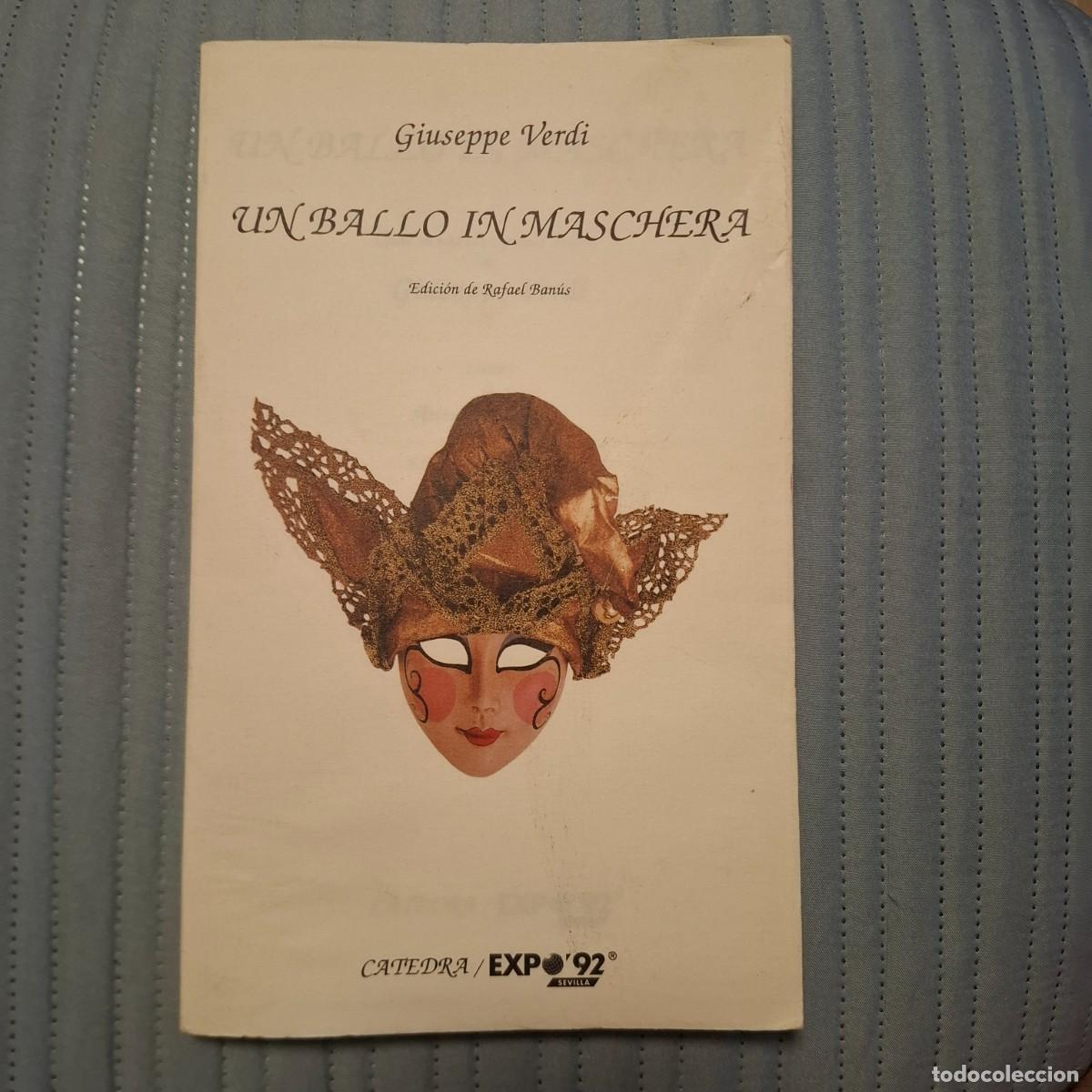 Libros: UN BALLO IN MASCHERA / ANTONIO SOMMA LIBRETTO