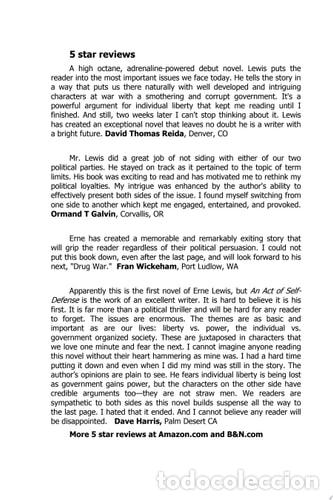 Libri di seconda mano: An Act of Self-Defense - Erne Lewis - Erne Lewis