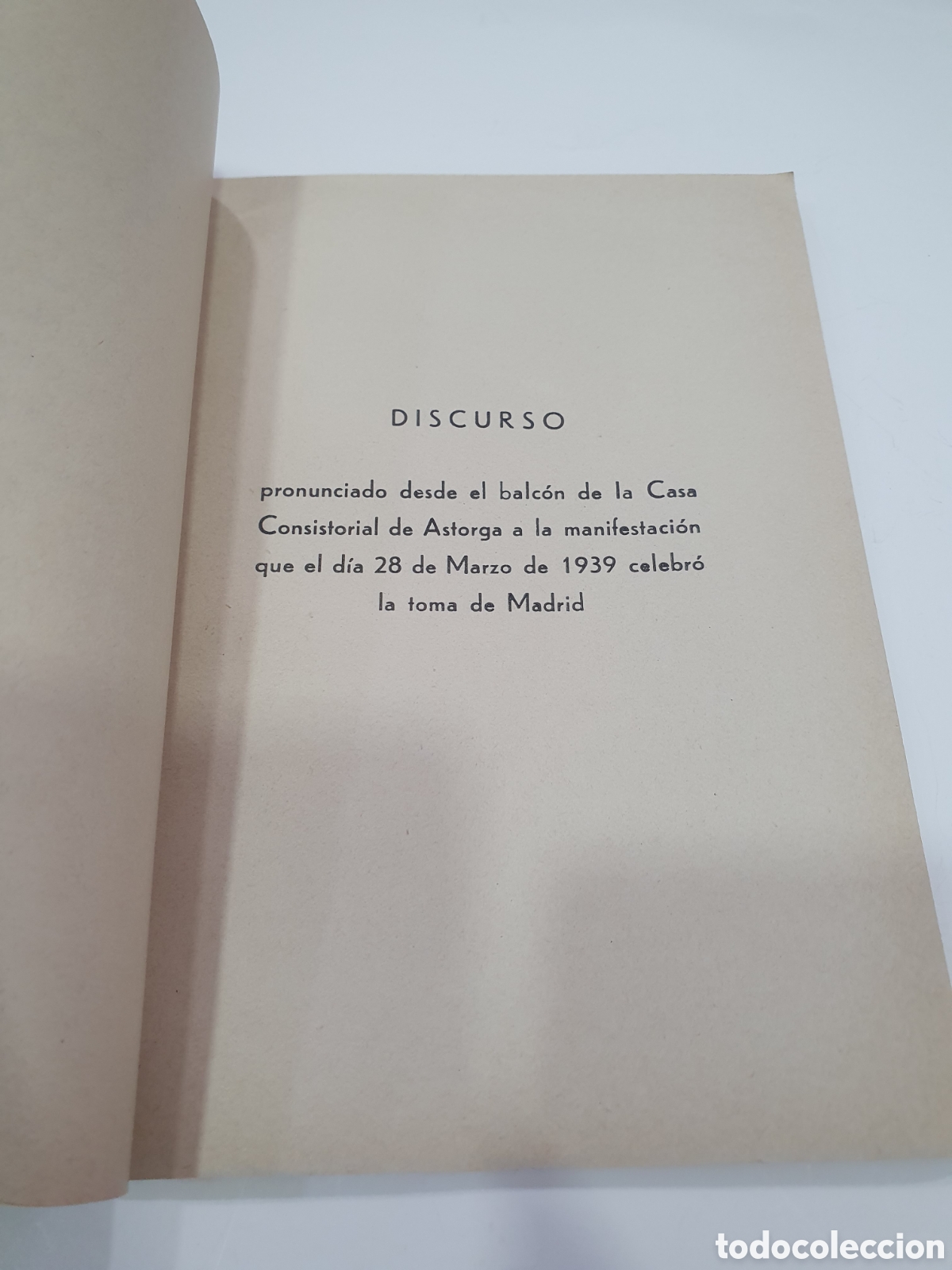 Libros: Discurso Ramon Bermudez de Castro y Pl&aacute;. 1939. (L131) - Foto 3