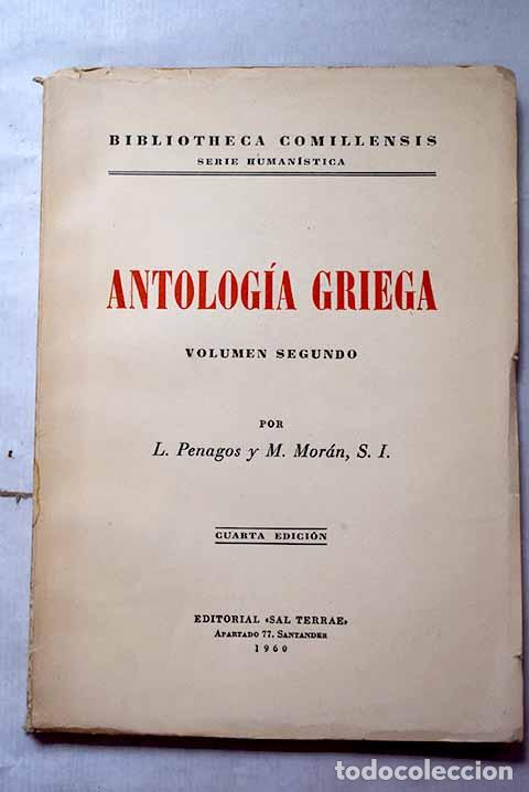 Libros: Antolog&iacute;a griega , Tomo II