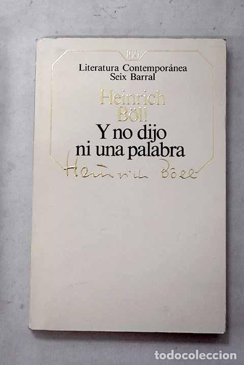 Libros: Y no dijo ni una palabra.- Boll, Heinrich