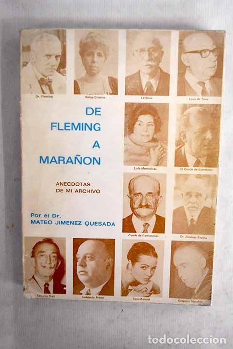 Libros: De Fleming a Mara&ntilde;on: An&eacute;cdotas de mi archivo.- Jim&eacute;nez Quesada, Mateo