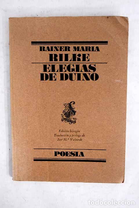 Livres: Eleg&iacute;as de Duino: Rilke, Rainer Maria.- Rilke, Rainer Maria