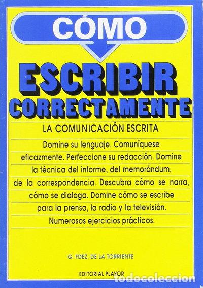 Libros: C&oacute;mo escribir correctamente- 9788435901260