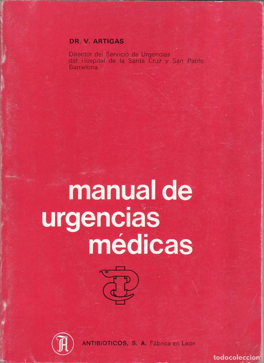 Libros: ARTIGAS, V.- - Manual de urgencias m&eacute;dicas.