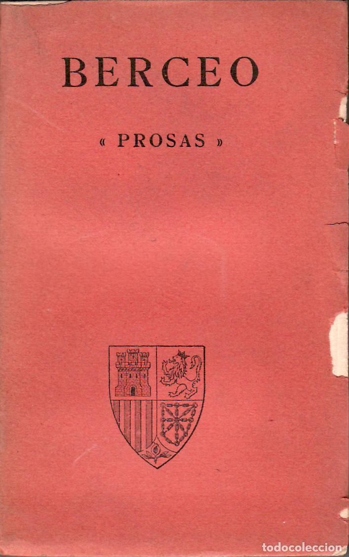 Livros em segunda m&atilde;o: BERCEO, Gonzalo de.- - Prosas.