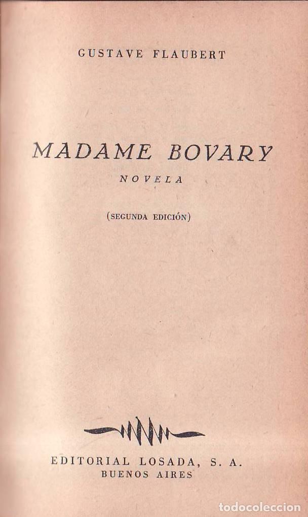 books: FLAUBERT, Gustave.- - Madame Bovary. Novela. Traducci&oacute;n Augusto D&iacute;az Carvajal.