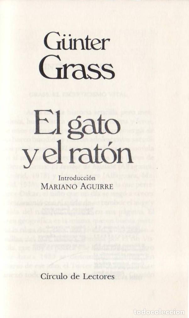 Libri di seconda mano: GRASS, G&uuml;nter.- - El gato y el rat&oacute;n. Introducci&oacute;n de Mariano Aguirre.