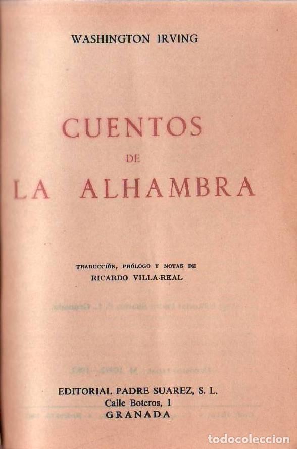 Libri di seconda mano: IRVING, Washington.- - Cuentos de la Alhambra. Traducci&oacute;n, pr&oacute;logo y notas de Ricardo Villa-Real.