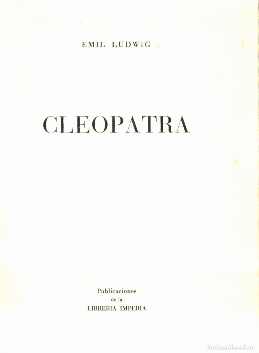 Livros em segunda m&atilde;o: LUDWIG, Emil.- - Cleopatra. Biograf&iacute;a. Traducci&oacute;n de F. Ortega.