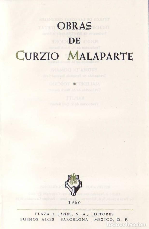Libri di seconda mano: MALAPARTE, Curzio.- - Obras. 2 tomos.