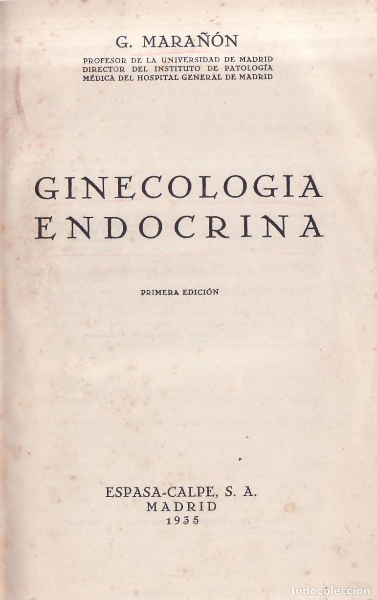 Libri di seconda mano: MARA&Ntilde;ON, Gregorio.- - Ginecolog&iacute;a endocrina.