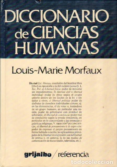 Libros: MORFAUX, Louis Marie.- - Diccionario de ciencias humanas. Traducci&oacute;n por Juan Carlos Garc&iacute;a Borr&oacute;n.