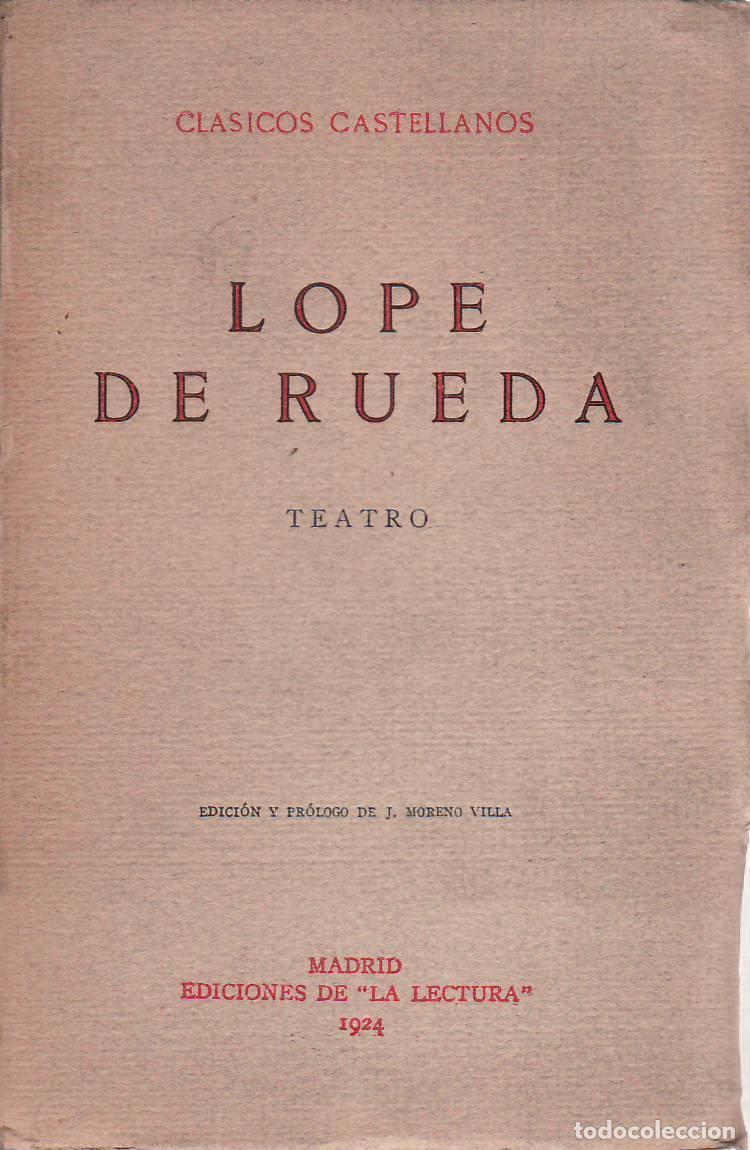 Livros em segunda m&atilde;o: RUEDA, Lope de.- - Teatro. Pr&oacute;logo de Jos&eacute; Moreno Villa.