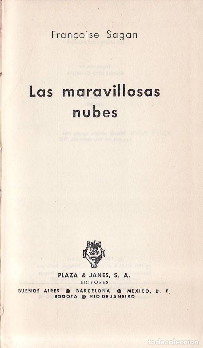 B&uuml;cher: SAGAN, Fran&ccedil;oise.- - Las maravillosas nubes. Traducci&oacute;n de Andr&eacute;s Lupo Canaleta.