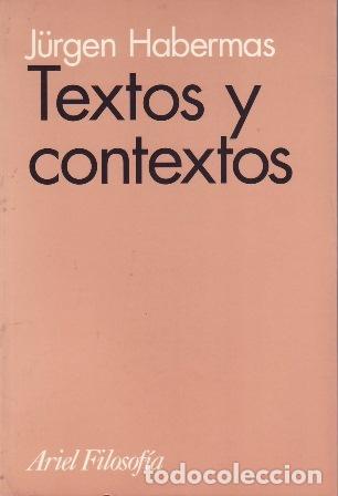 Libros: HABERMAS, J&uuml;rgen.- - Textos y contextos. - Foto 1