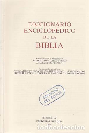 Libri di seconda mano: A A. VV.- - Diccionario Enciclop&eacute;dico de la Biblia.