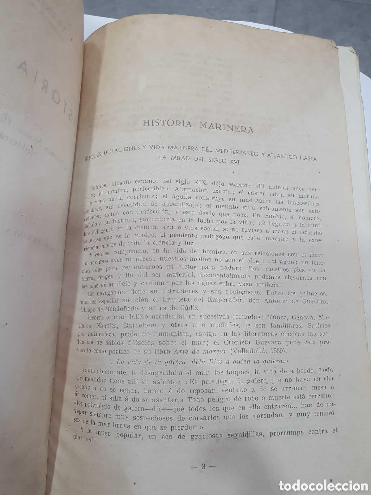 Libros: Historia marinera. Vicente Vela. 1945. (L28) - Foto 3