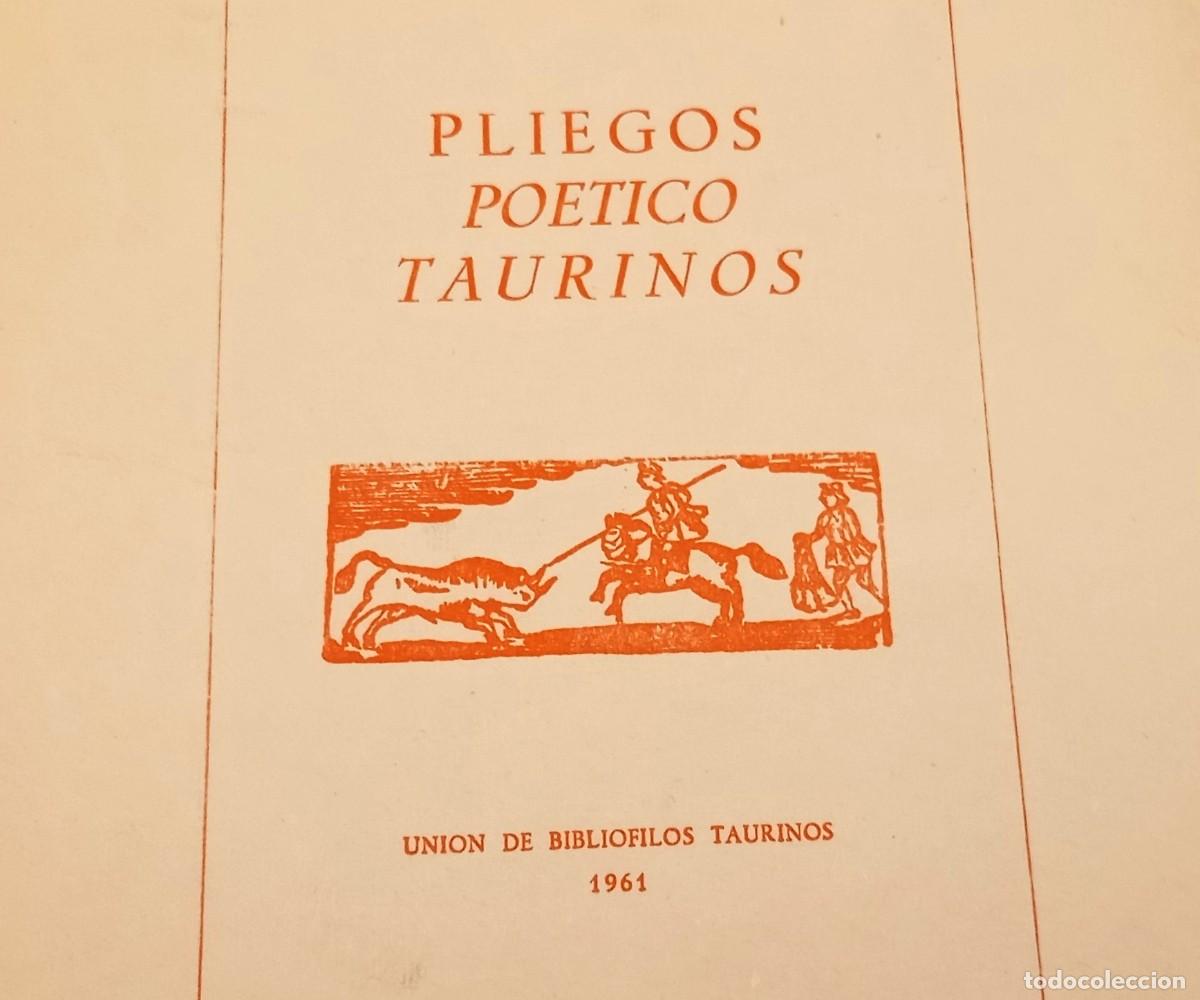 Libros: PLIEGOS PO&Eacute;TICO TAURINOS
