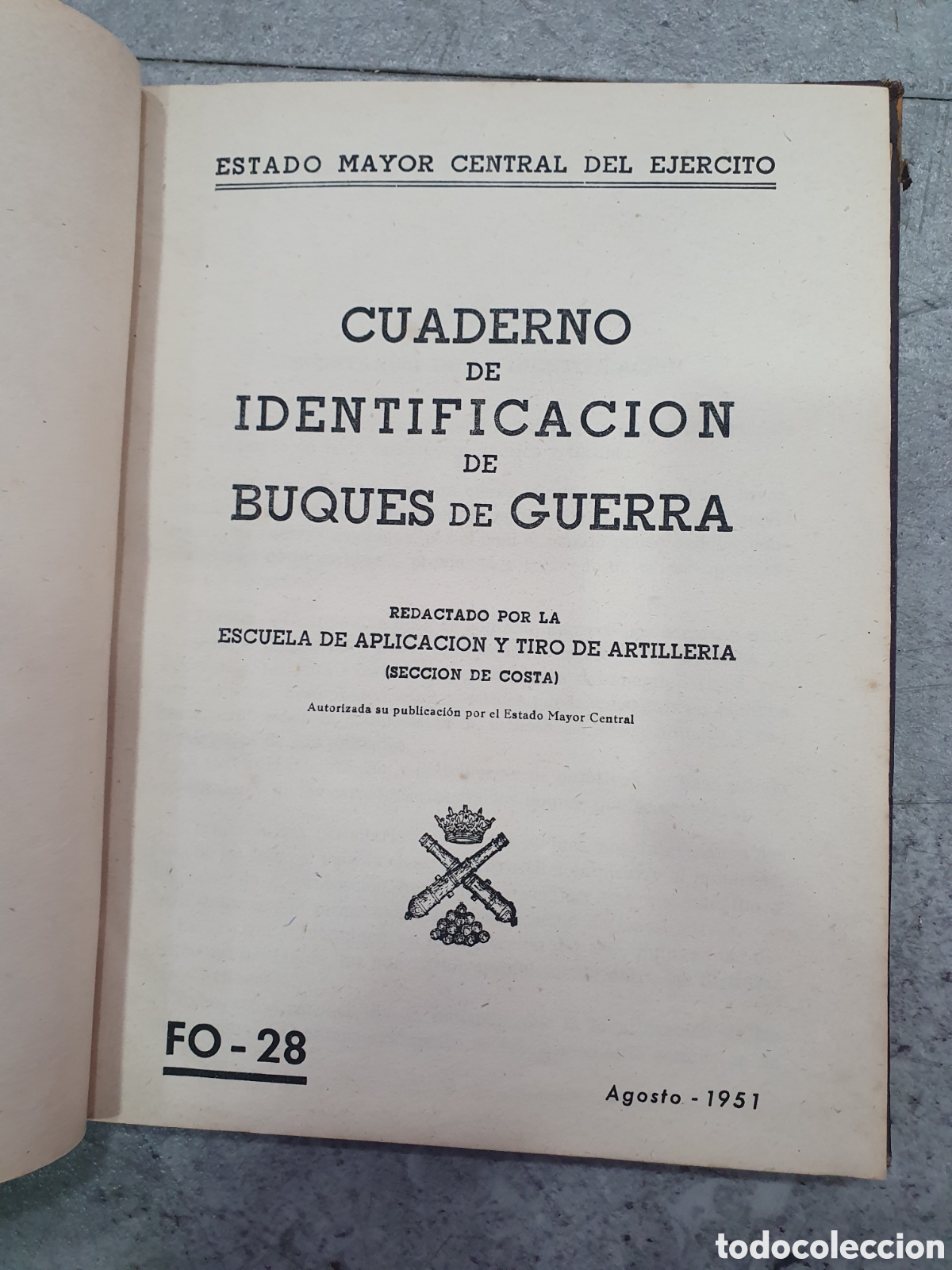 Livres: Cuaderno de identificaci&oacute;n de buques de guerra. Militar. (L98)