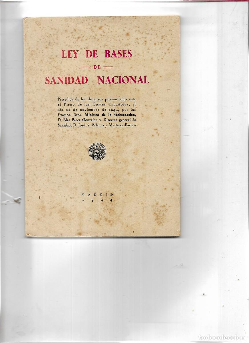 Libros: LEY DE BASES DE SANIDAD NACIONAL