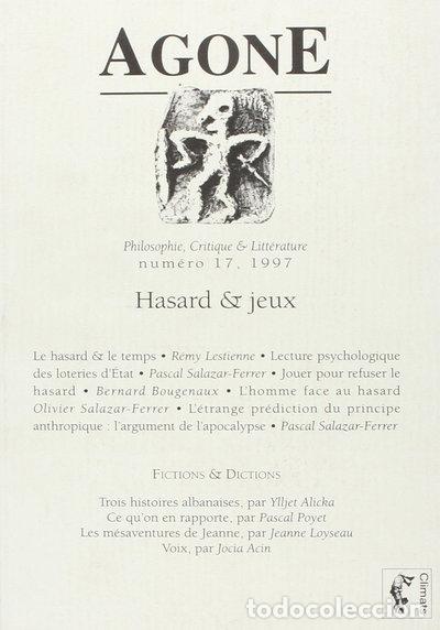 Libros: Agone n&deg; 17: Hasard & jeux- 9782841580644