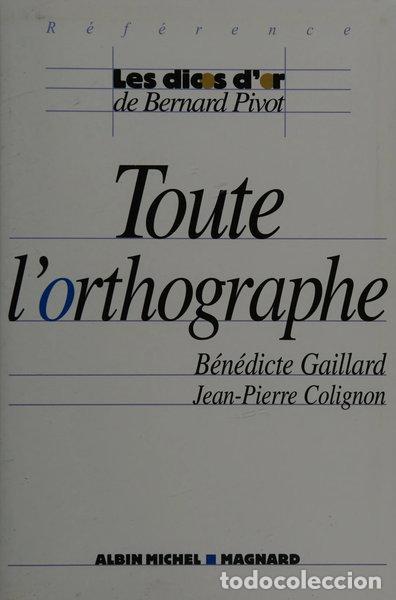 books: Toute l'orthographe- 9782226143914