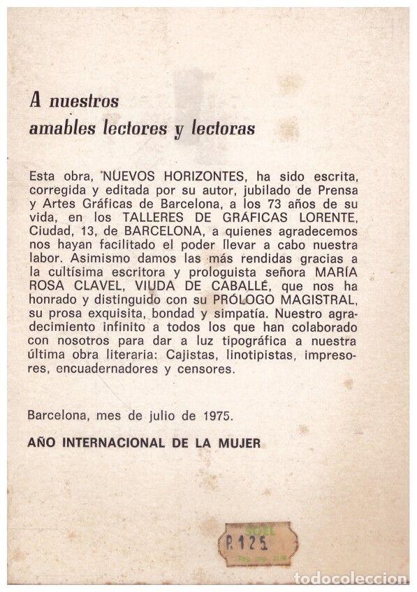 Libros: NUEVOS HORIZONTES - Cortada Rod&oacute;, Pedro - Autoedici&oacute;n - 1975, 1&ordf; Ed. - Foto 2
