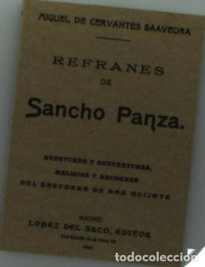 Libros: Refranes de Sancho Panza- 9788495636201