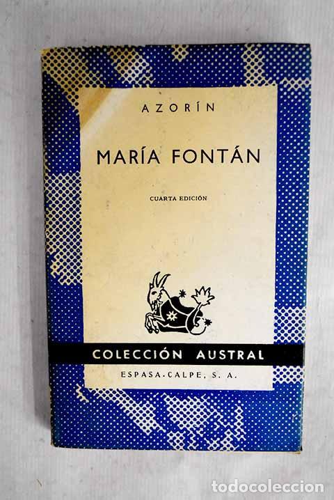books: Mar&iacute;a Fontan: (novela rosa).- Martinez Ruiz, Jos&eacute; (Azor&iacute;n)