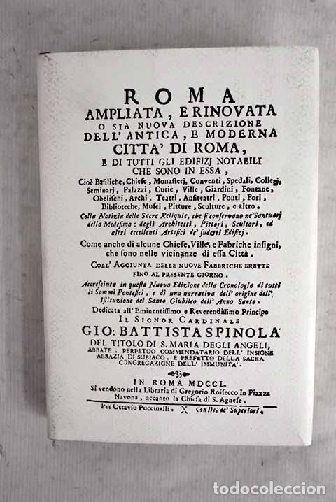 Libros: Roma ampliata, e rinovata o sia Nuova descrizione dell antica, e moderna citta di Roma