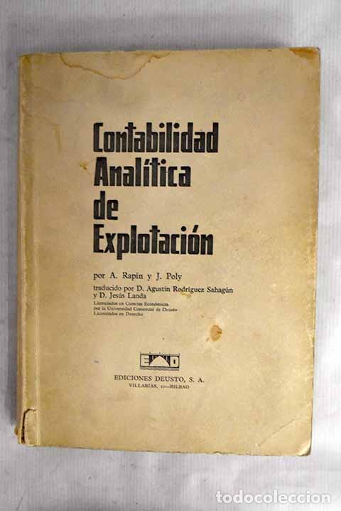 Libros: Contabilidad anal&iacute;tica de explotaci&oacute;n.- Rapin, Albert