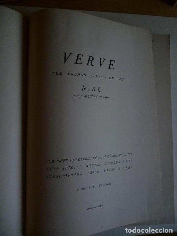 Libros: Verve. The French Review of Art. Nos. 5-6. Directeur E. T&eacute;riade. -