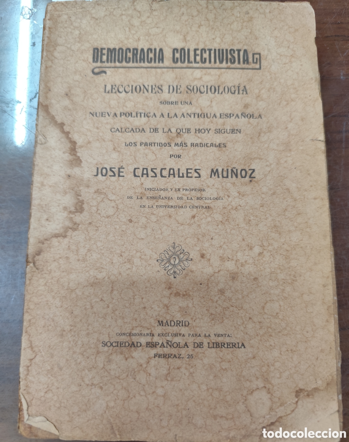 books: DEMOCRACIA COLECTIVISTA. Lecciones de sociolog&iacute;a sobre una nueva pol&iacute;tica a la antigua espa&ntilde;ola calc