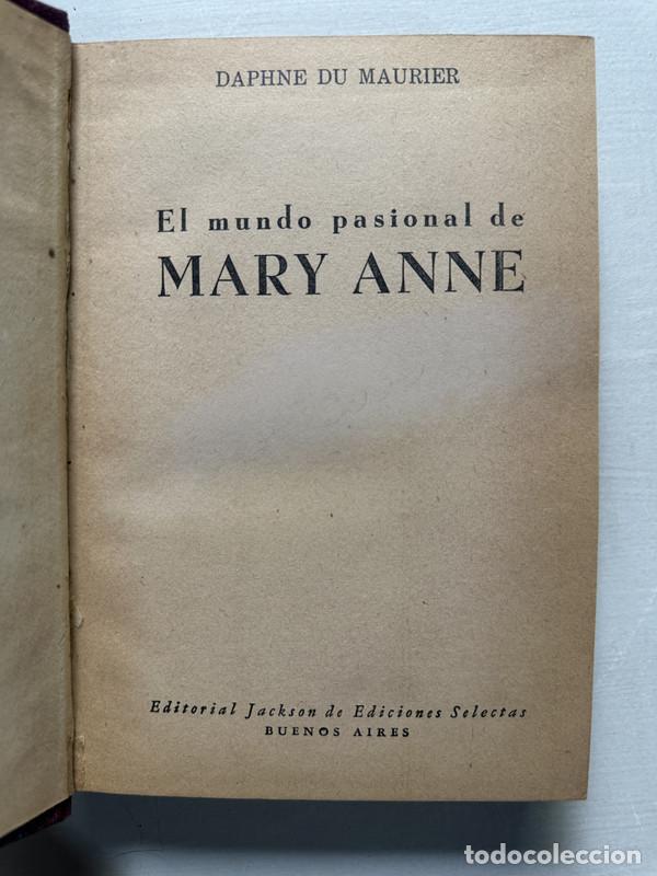 Livros em segunda m&atilde;o: El mundo pasional de Mary Anne - Du Maurier Daphne