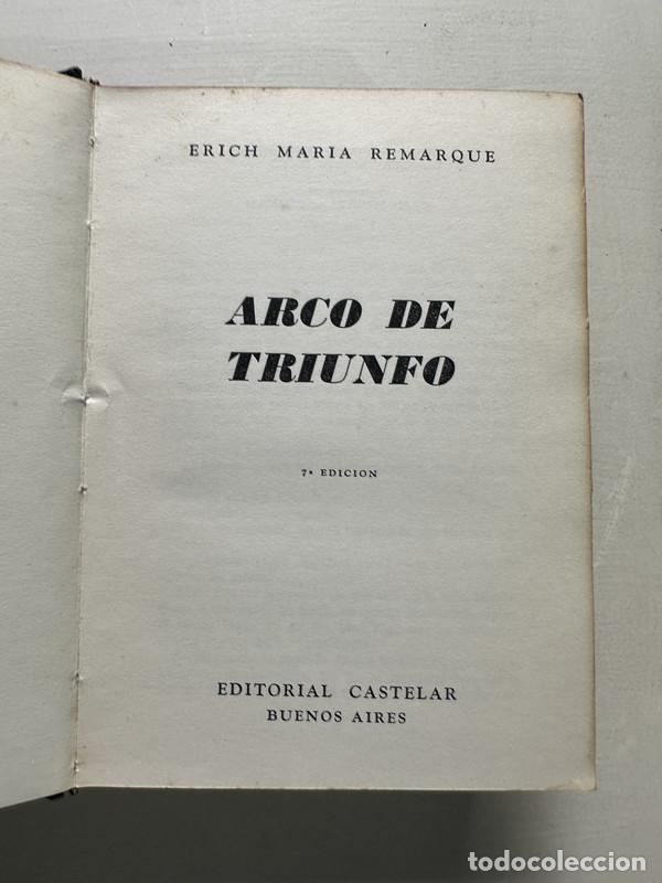 Livres: Arco de triunfo - Remarque Erich Maria