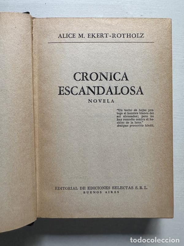 books: Cronica escandalosa - Ekert-Rotholz Alice M.