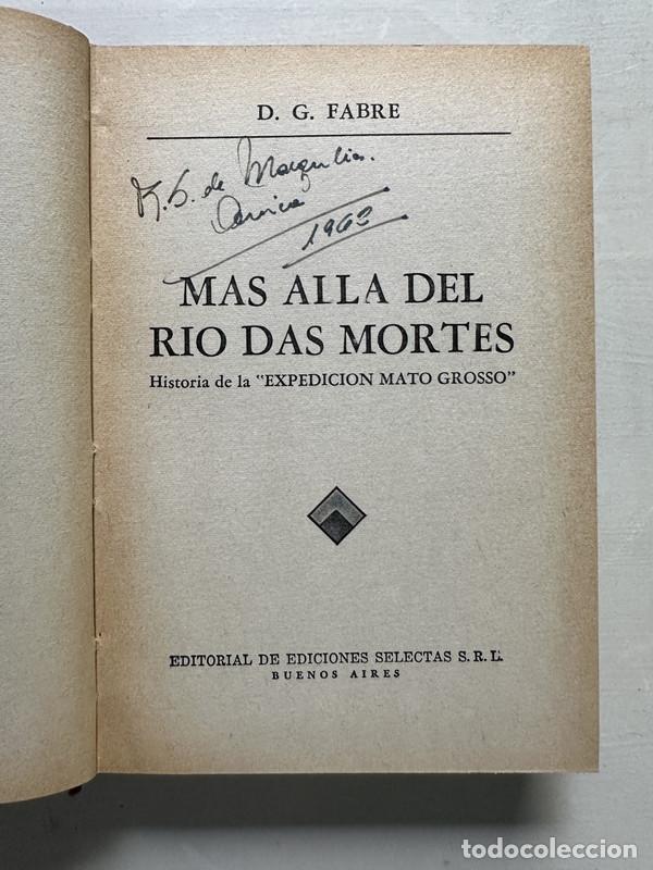 books: Mas alla del rio Das Mortes - Fabre D. G.