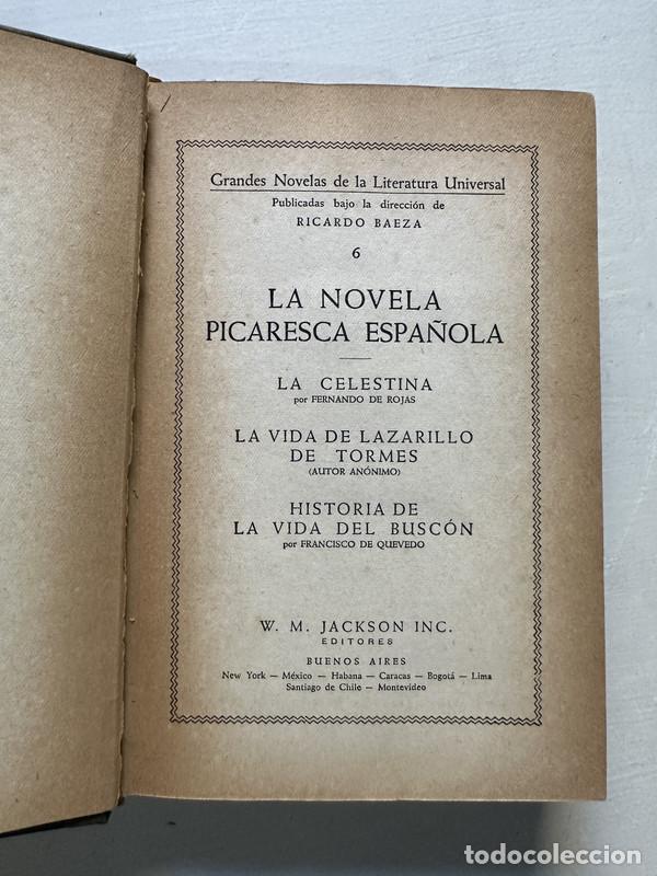 Libros: La novela picaresca espa&ntilde;ola - Rojas Fernando de / Anonimo / Quevedo Francisco de